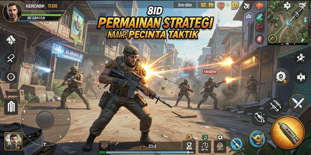 Tampilan seru dari gameplay strategi 8ID yang menantang.