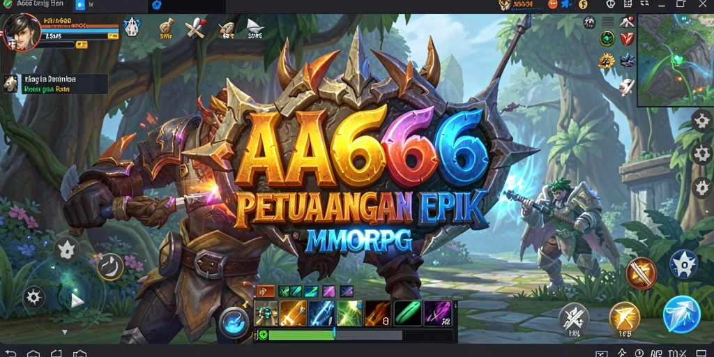 Tangkapan layar gameplay <strong>AA666</strong> menunjukkan aksi pertempuran seru dalam dunia MMORPG.