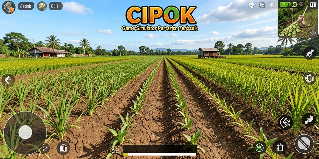 Tampilan gameplay CIPOK dengan aktivitas bertani yang seru dan interaktif.