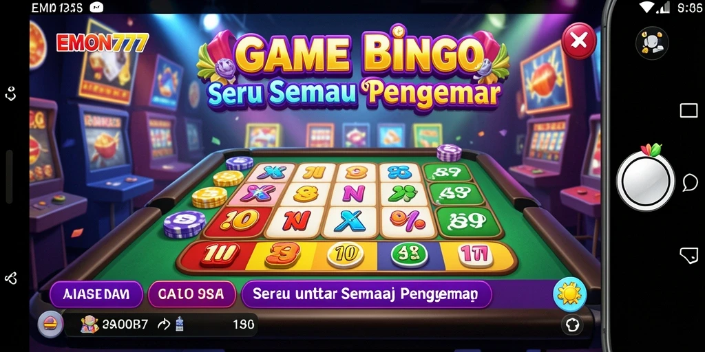 Tampilan gameplay EMON777 yang seru dan penuh aksi Bingo.