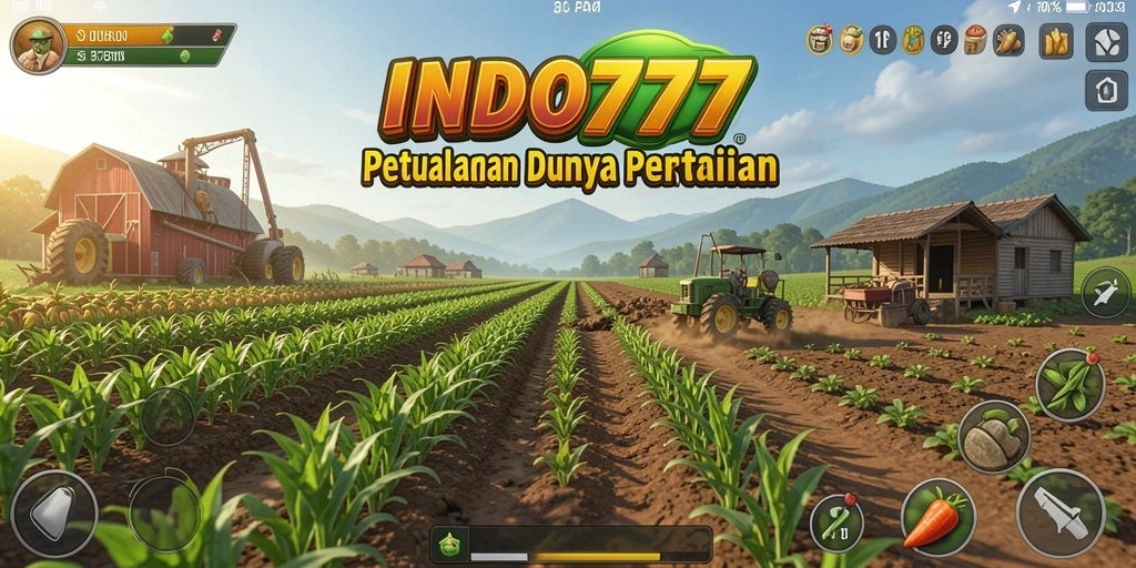Tangkapan layar menampilkan aktivitas seru bercocok tanam dalam INDO777.