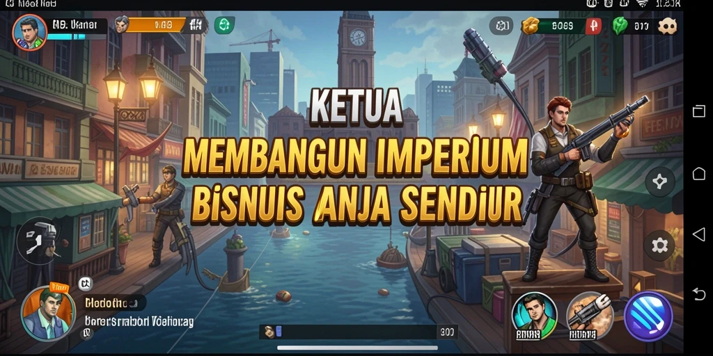 Tampilan gameplay KETUA yang menarik dengan elemen Tycoon yang mendebarkan.
