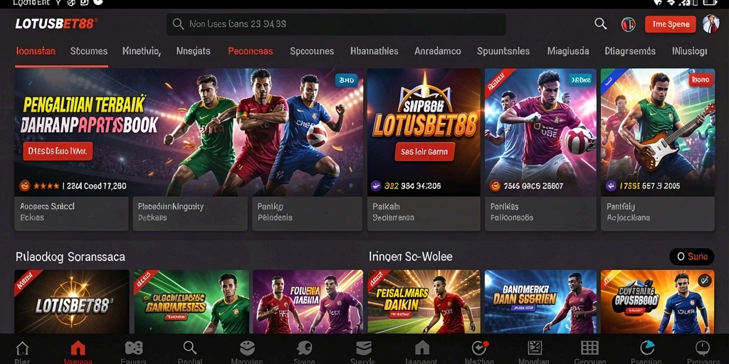 Tampilan gameplay menarik di aplikasi Sportsbook LOTUSBET88.