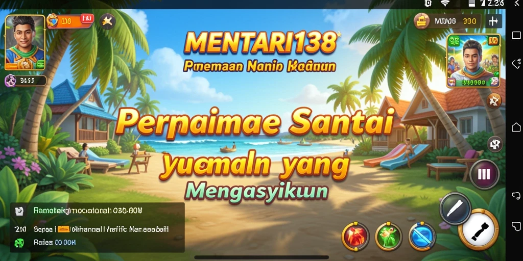 Tampilan gameplay MENTARI138 yang ceria dan menarik.