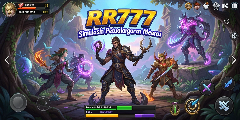 Tampilan gameplay RR777 yang menarik dan penuh warna.