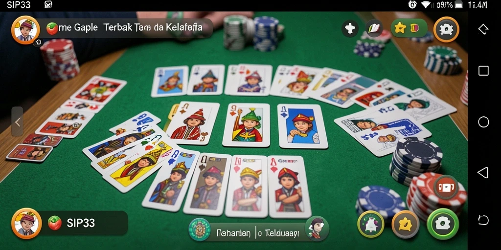 Tampilan gameplay Gaple yang seru dan interaktif di SIP33.