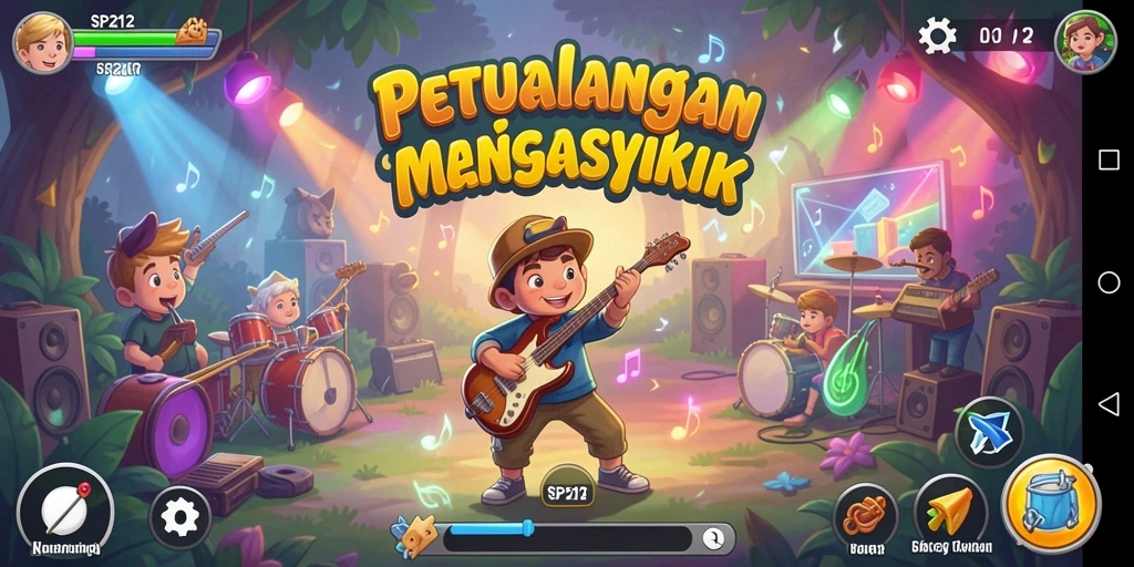 Gameplay seru dalam SP212 menunjukkan interaksi musik yang dinamis.