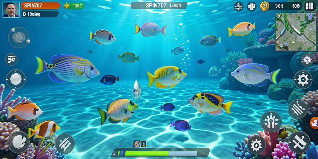 Gameplay SPIN707 yang seru dengan aksi tembak ikan yang mendebarkan.