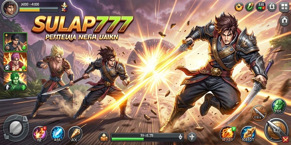 Screenshot gameplay SULAP777 menampilkan aksi pertarungan yang mendebarkan.